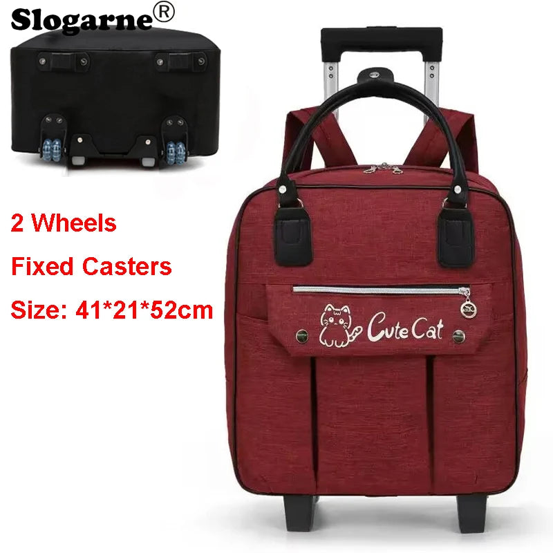 Rolling Travel Luggage with Spinner Wheels - Large Capacity Duffel Bag