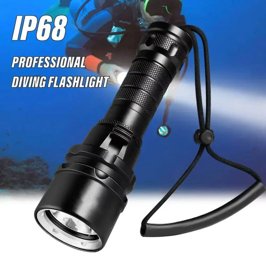 ESMARTER Professional Diving Flashlight - 1000 Lumen Waterproof LED Torch with 18650 Battery