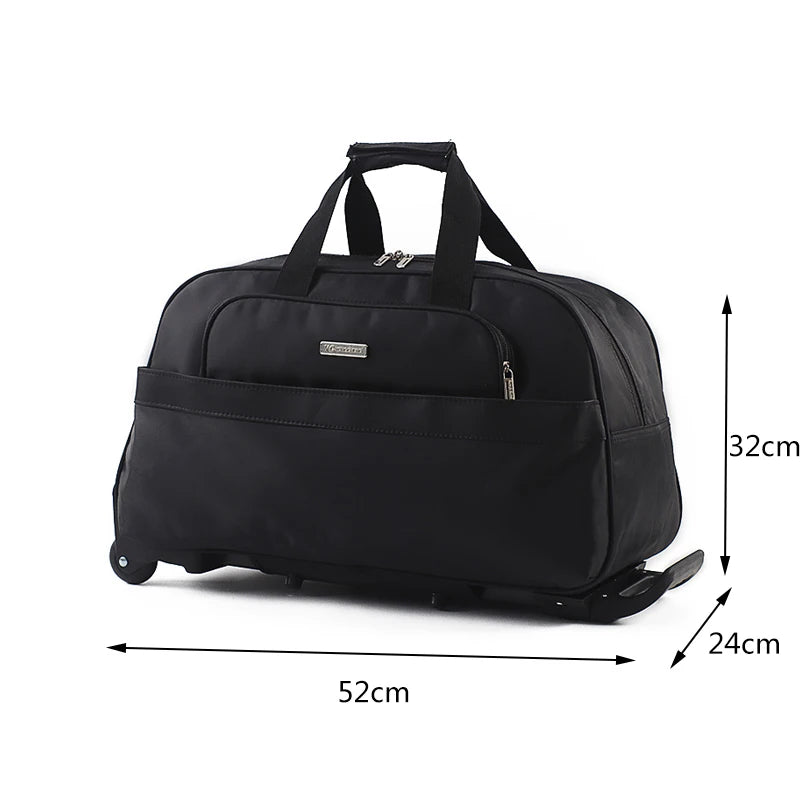 Felemi Large Capacity Rolling Luggage - Waterproof Travel Suitcase with Wheels