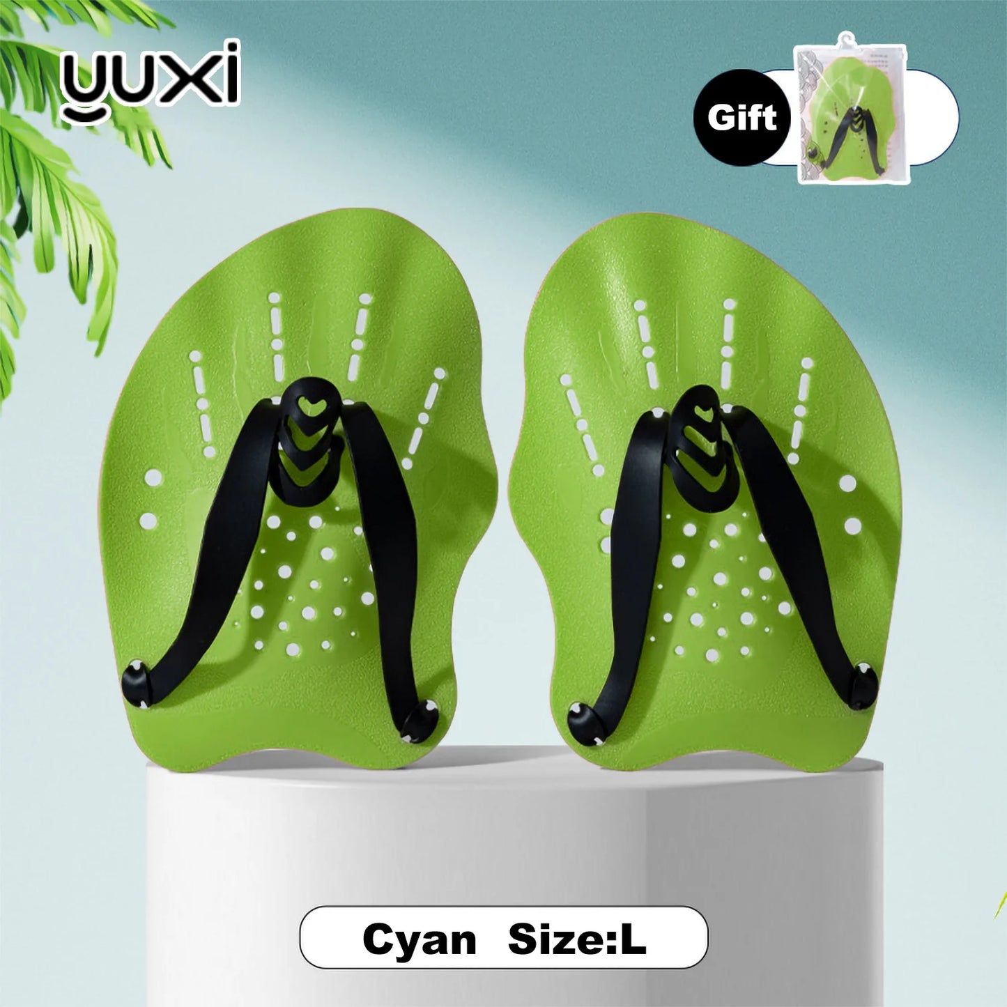 Silicone Swimming Hand Paddles - Adjustable Webbed Gloves for Training & Snorkeling