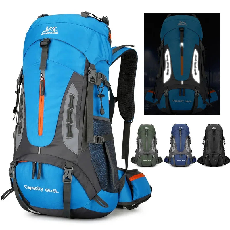 70L Large Capacity Camping Backpack - Outdoor Hiking Travel Rucksack