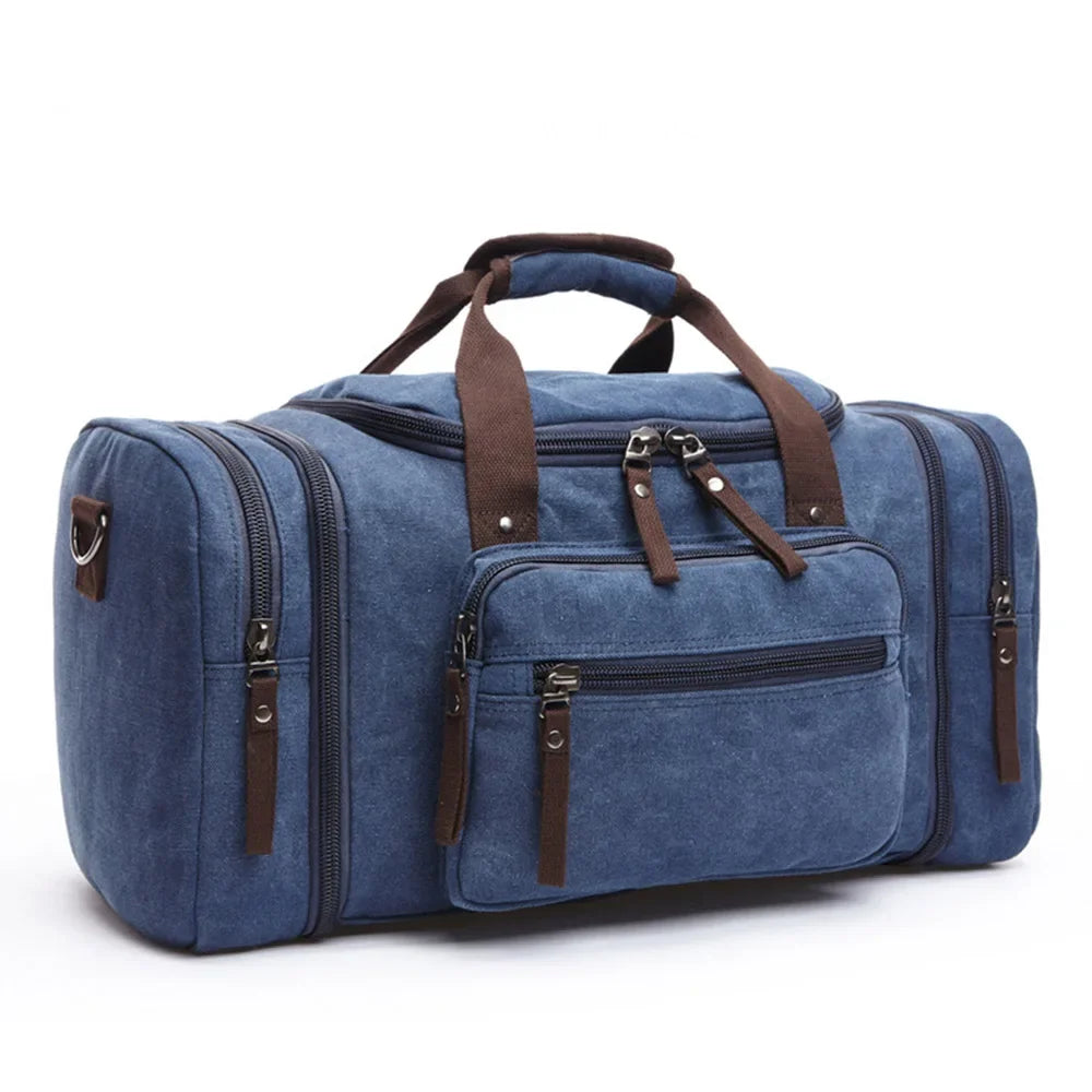 MARKROYAL Large Canvas Travel Duffel Bag - Weekend Carry-On Luggage