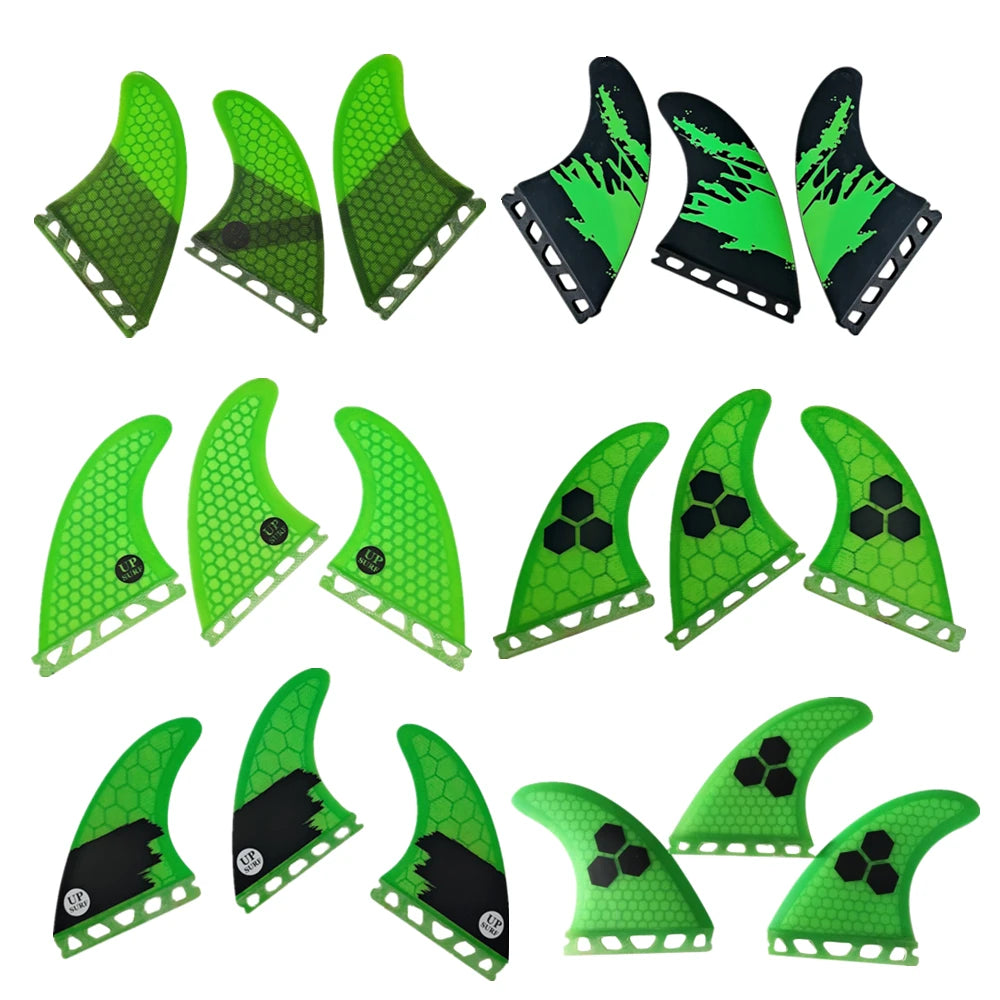 UPSURF FUTURE Surfboard Fins - 3-Piece Fiberglass Honeycomb Fin Set (G3/G5/G7)