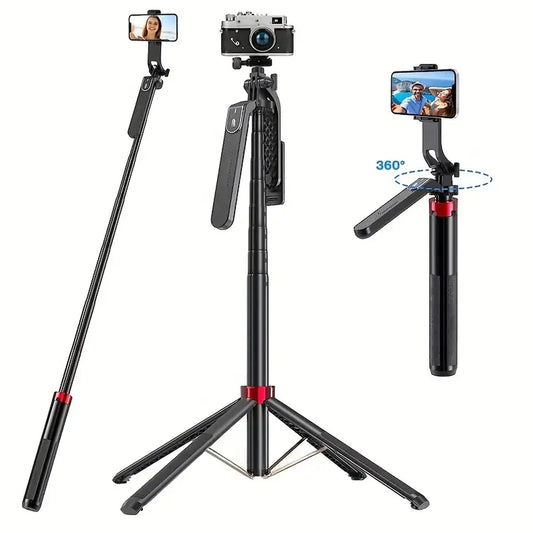 Professional Portable Camera Tripod with Wireless Remote - 360° Rotation