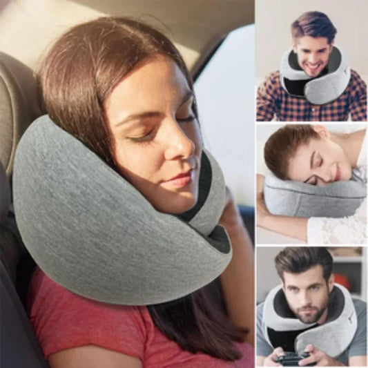 Memory Foam Travel Neck Pillow - U-Shaped Ergonomic Support