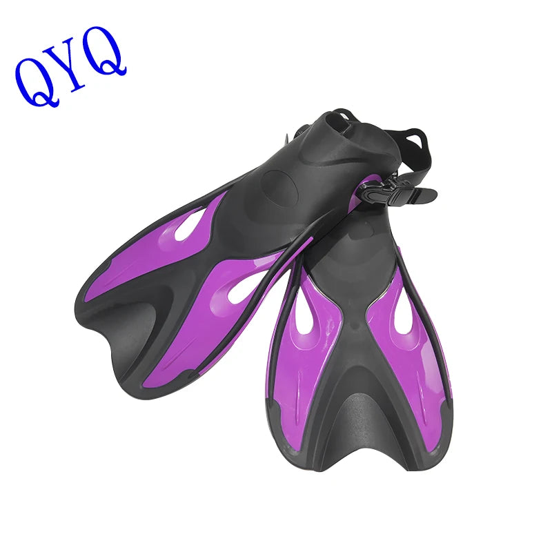 Adult Adjustable Diving Fins - Open Heel Snorkeling Flippers