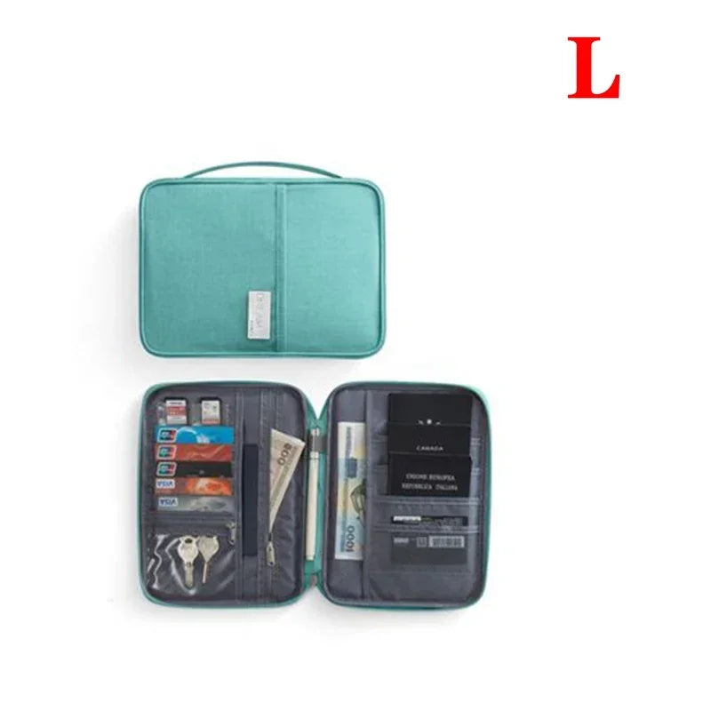 Multi-Function Travel Passport Holder & Document Organizer