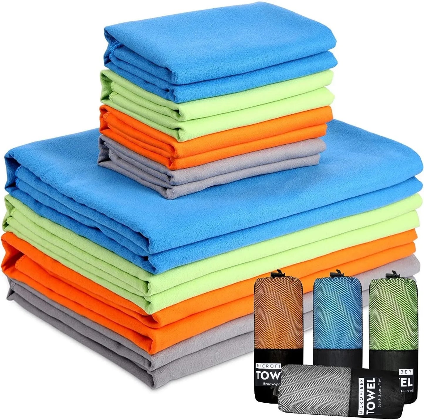 Quick-Dry Microfiber Sports Towel - Super Absorbent & Lightweight