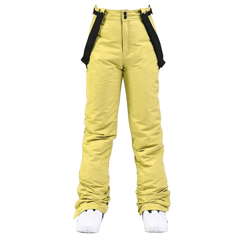 Premium Winter Ski Pants - Windproof Waterproof Suspender Snow Trousers