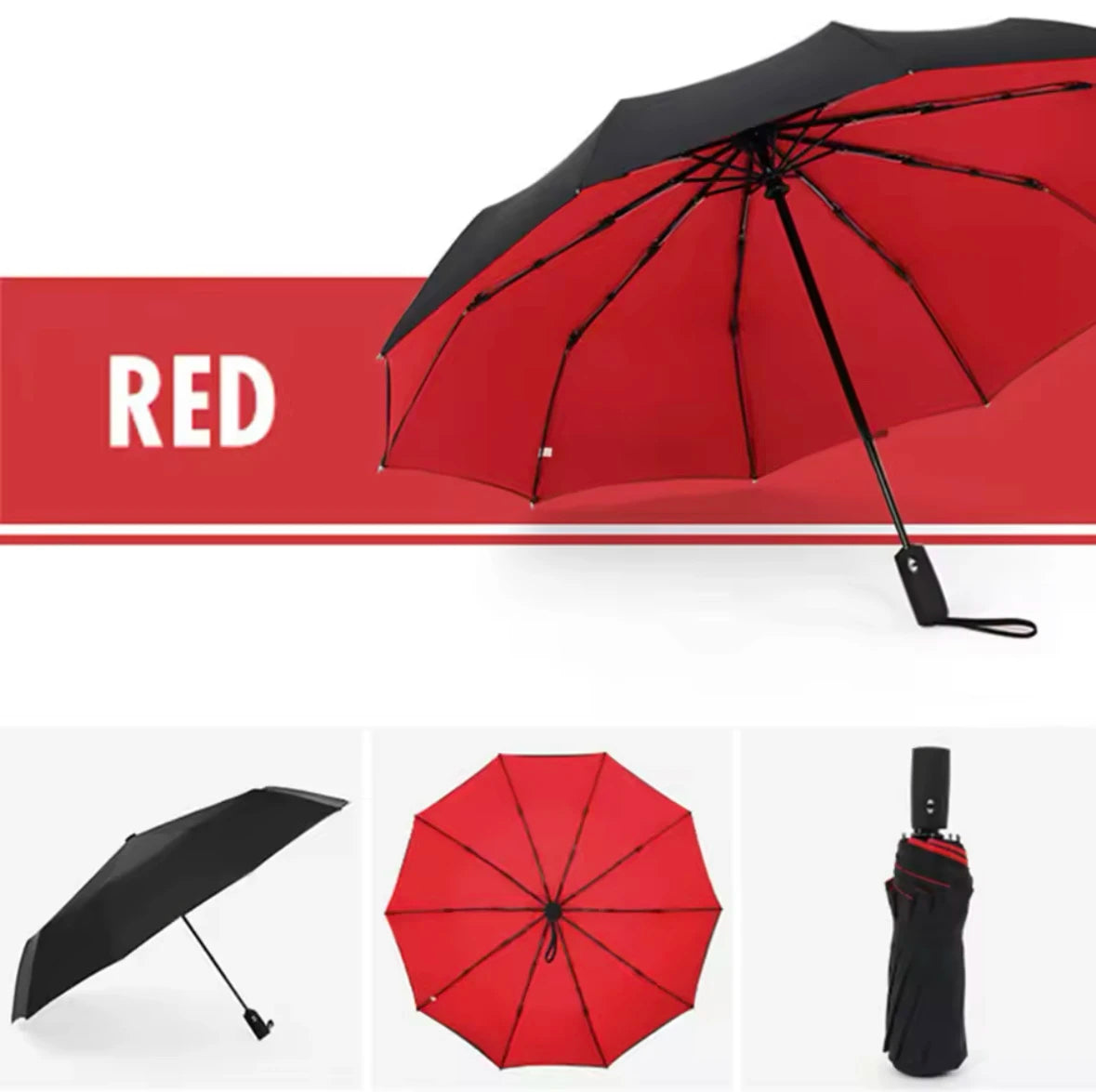 Premium Windproof Double-Layer Automatic Umbrella