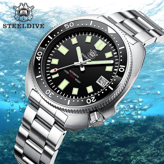 Steeldive SD1970 Professional Dive Watch - 200M Water Resistant with NH35 Movement