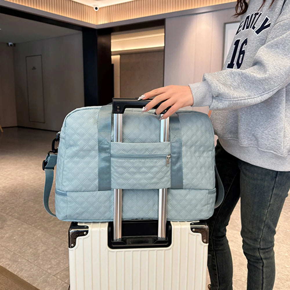 Premium Travel Duffel Bag with Wet/Dry Compartments - Waterproof Sports & Gym Bag