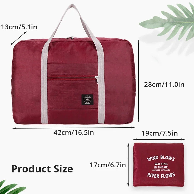 Foldable Travel Storage Bag - Large Capacity Luggage Organizer