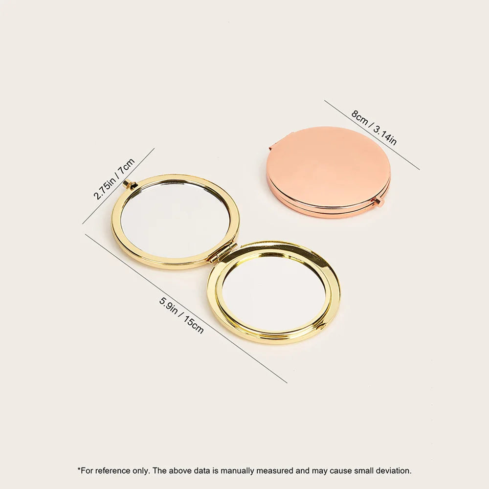Compact Double-Sided Folding Makeup Mirror - Travel Size
