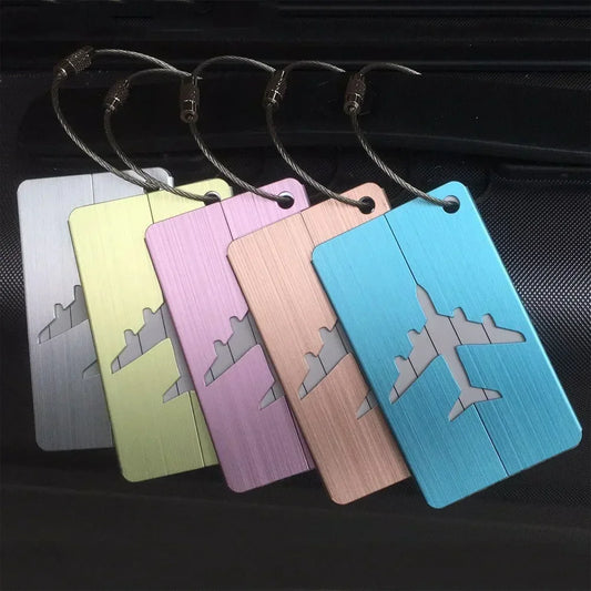 Premium Aluminum Luggage Tag - Durable Metal Baggage Identifier