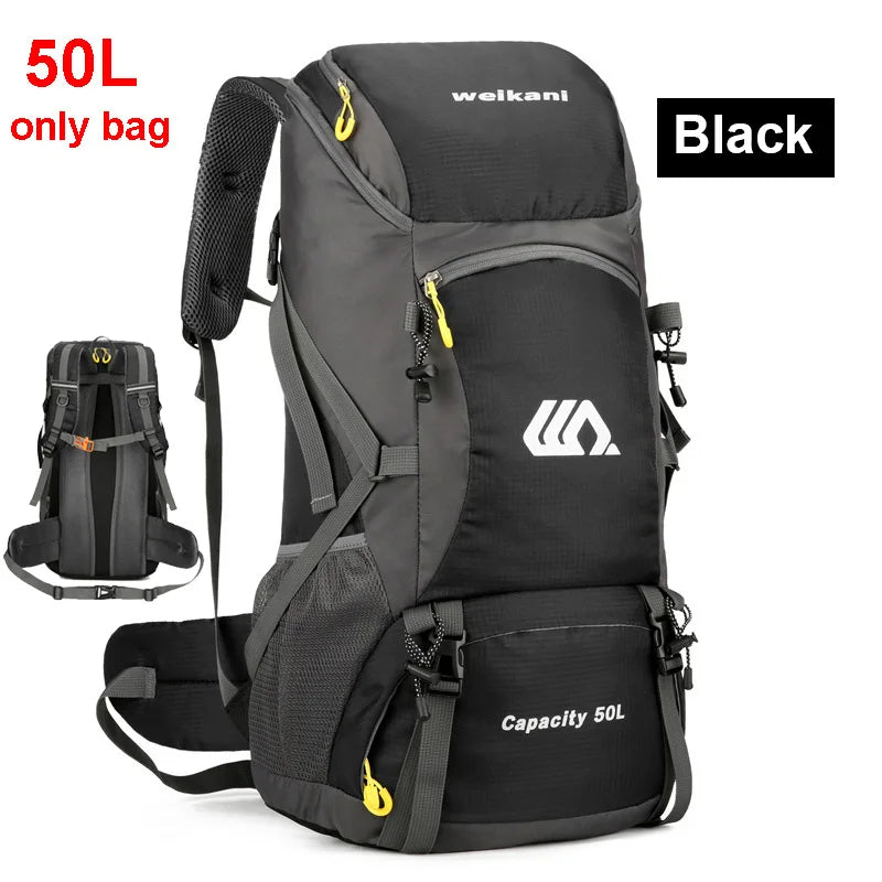 50L Large Capacity Travel Backpack - Waterproof Hiking Rucksack for Outdoor Adventures