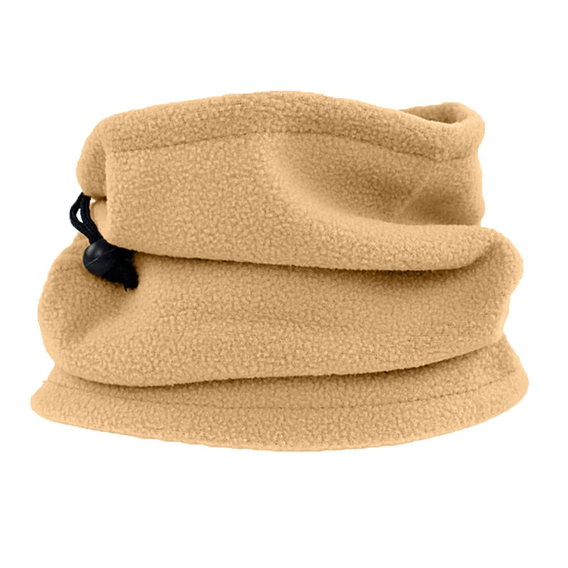 Polar Fleece Winter Neck Gaiter - Adjustable Windproof Face Mask