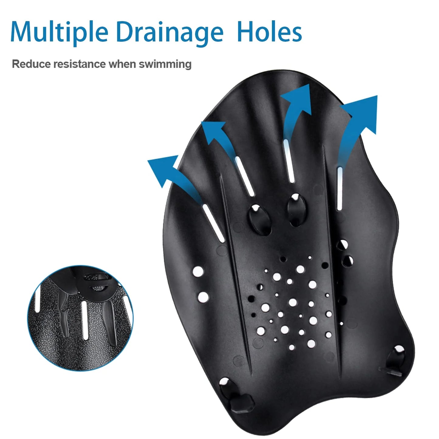 Silicone Swimming Hand Paddles - Adjustable Webbed Gloves for Training & Snorkeling