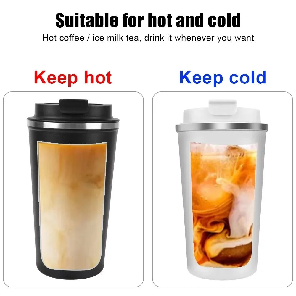 Stainless Steel Insulated Thermos Mug - Leakproof Travel Coffee & Tea Cup (380ml/510ml)