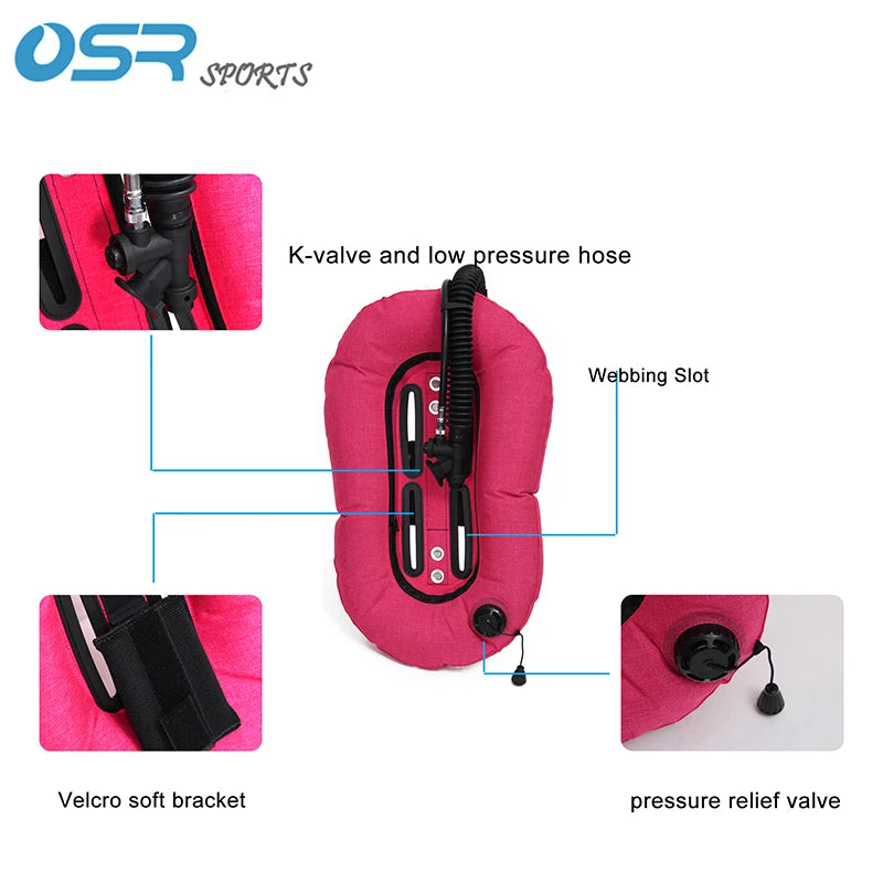 30lbs Scuba Diving Donut Wing - Single Tank BCD with Webbing Slot