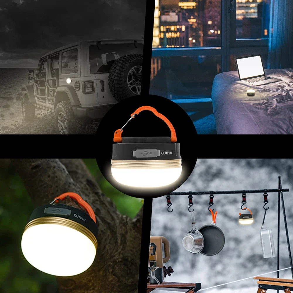 10W Rechargeable LED Camping Lantern - 1200mAh Portable Outdoor Light