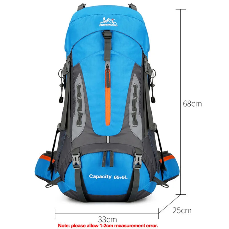70L Large Capacity Camping Backpack - Outdoor Hiking Travel Rucksack