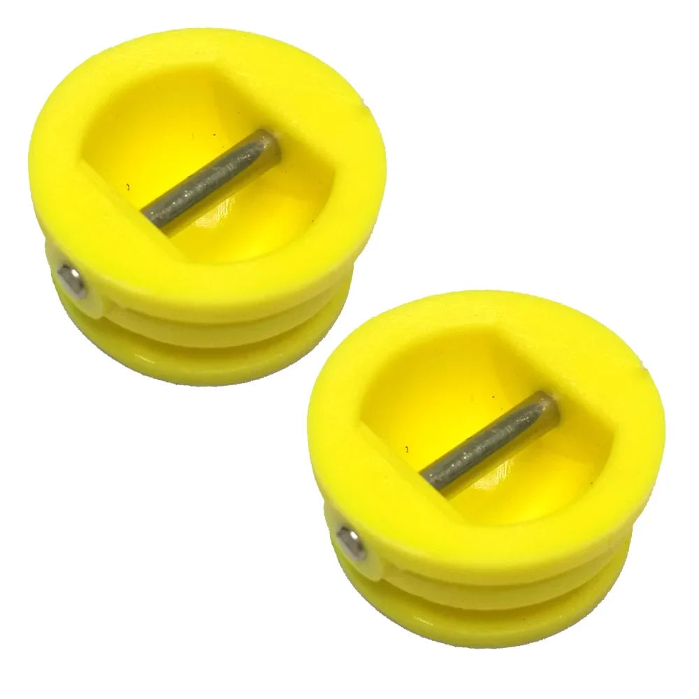 Surfboard Leash Plug Set - 2 Pack Universal Legrope Plugs for Shortboard, Longboard & SUP