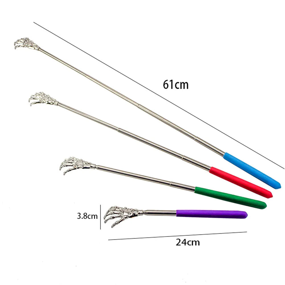 Telescopic Stainless Steel Back Scratcher - Extendable Massage Tool