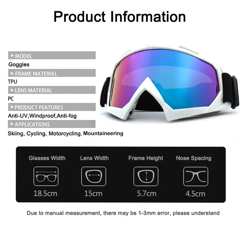 Professional Ski Goggles - UV400 Anti-Fog Snowboard Eyewear