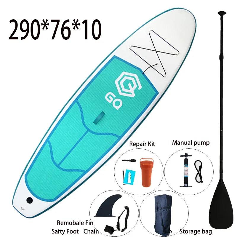 9.5ft Inflatable Stand Up Paddle Board - Complete SUP Kit with Bag
