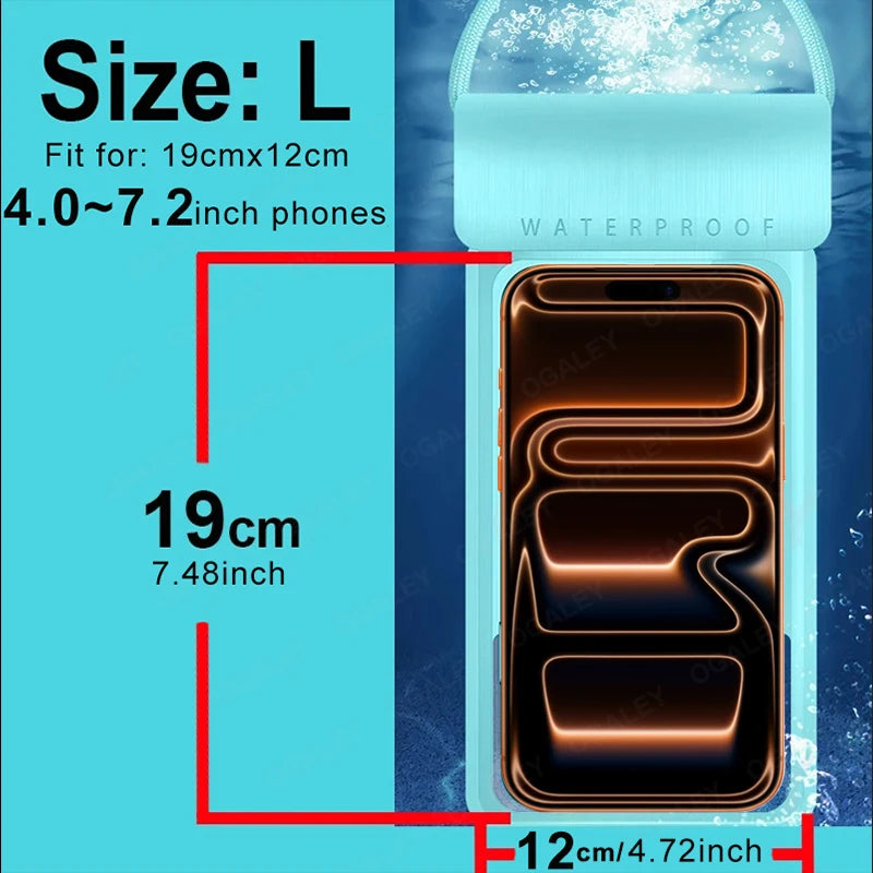 Universal Waterproof Phone Case - IPX8 Certified Underwater Dry Bag