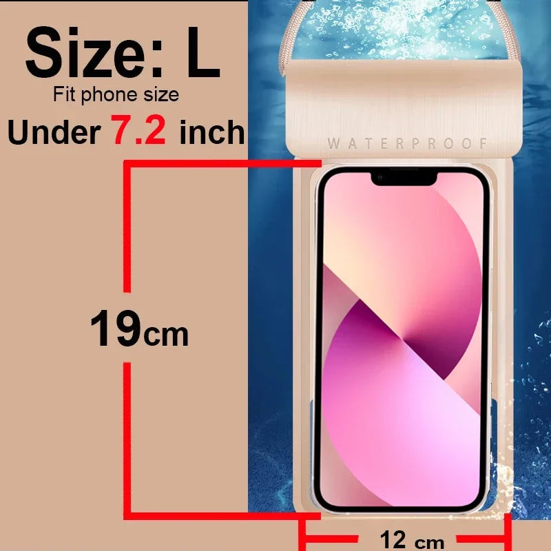 IPX8 Universal Waterproof Phone Case for iPhone 12-16 Series