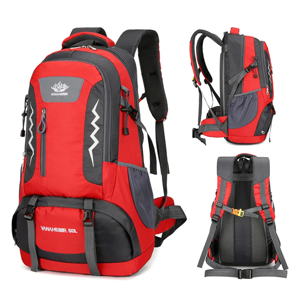 60L Water-Resistant Hiking Backpack - Professional Outdoor Camping Pack