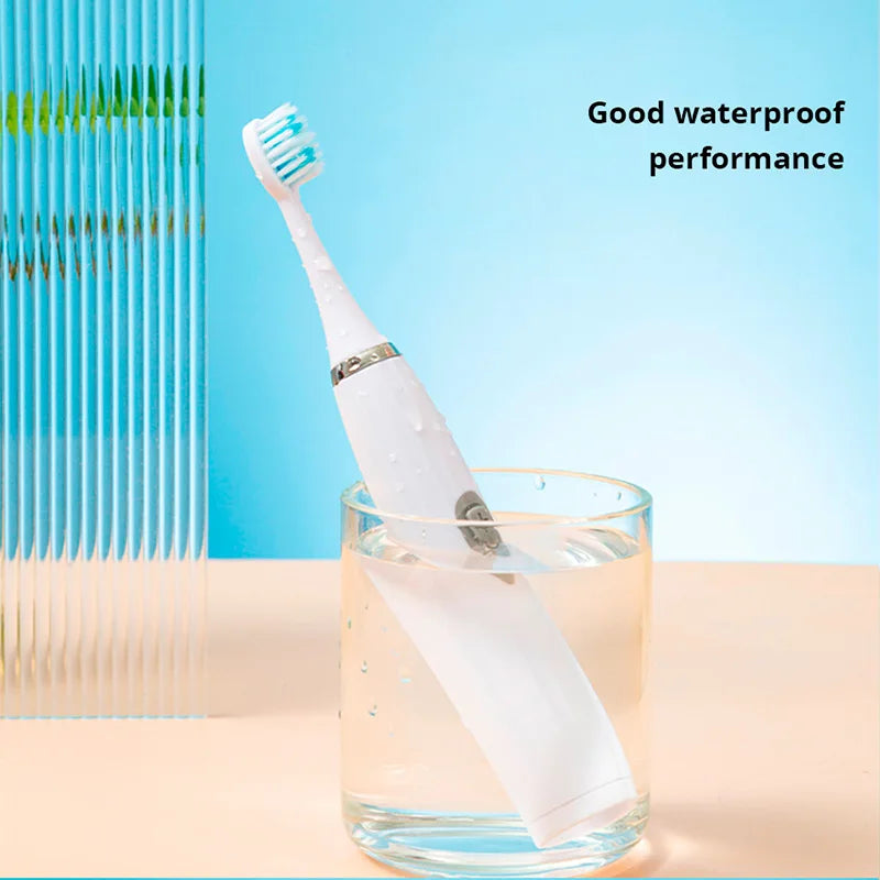 Electric Toothbrush for Adults - Soft Bristle, IPX6 Waterproof, Battery Powered