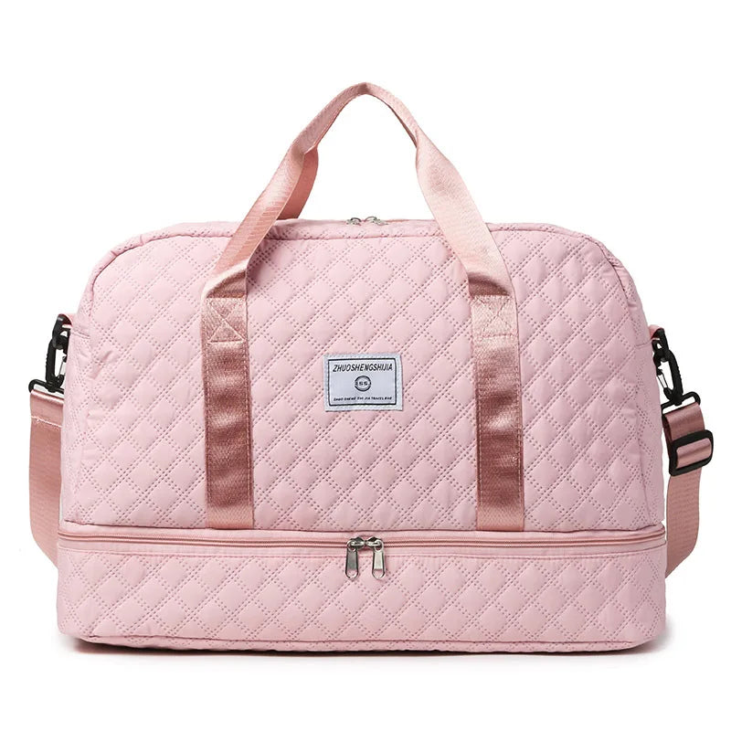 Premium Travel Duffel Bag with Wet/Dry Compartments - Waterproof Sports & Gym Bag