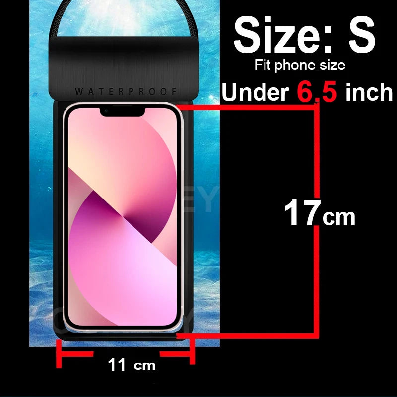 IPX8 Universal Waterproof Phone Case for iPhone 12-16 Series