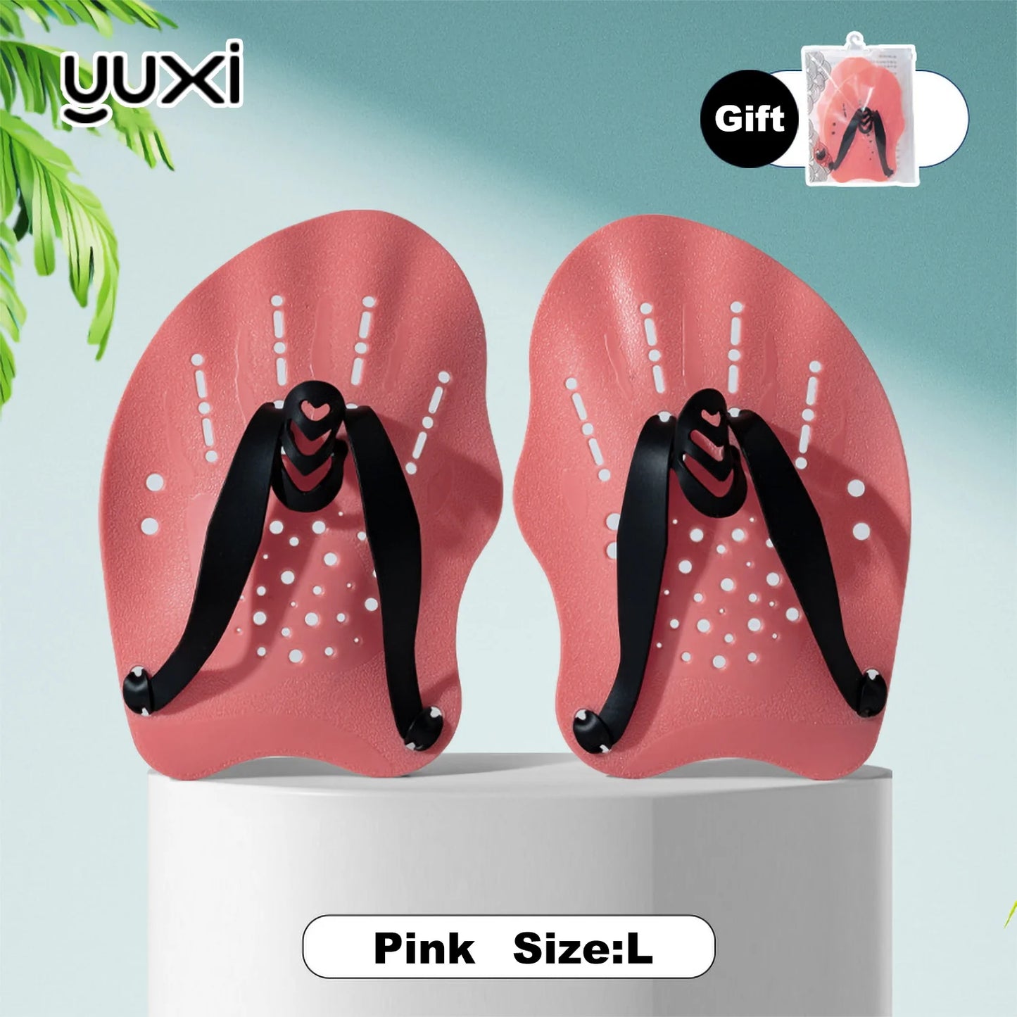 Silicone Swimming Hand Paddles - Adjustable Webbed Gloves for Training & Snorkeling