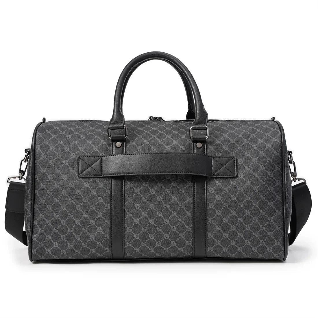 Premium Leather Travel Tote Bag - Business & Fitness Duffel