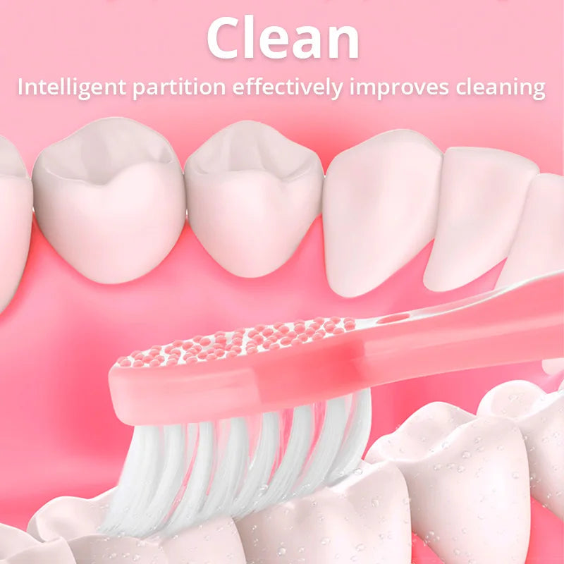 Electric Toothbrush for Adults - Soft Bristle, IPX6 Waterproof, Battery Powered