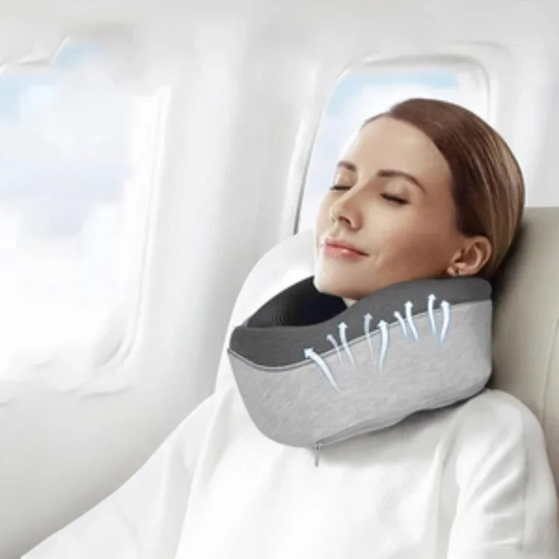Memory Foam Travel Neck Pillow - U-Shaped Ergonomic Support