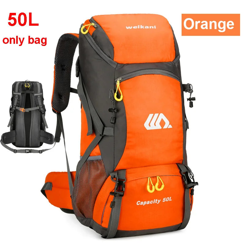 50L Large Capacity Travel Backpack - Waterproof Hiking Rucksack for Outdoor Adventures