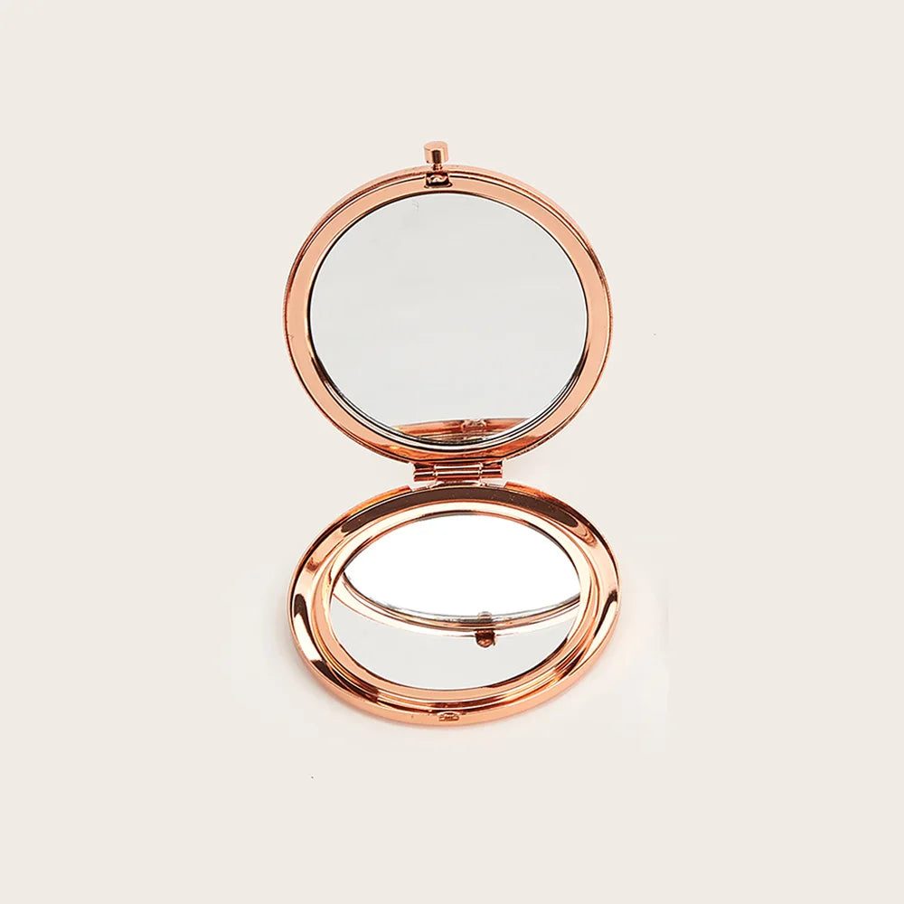 Compact Double-Sided Folding Makeup Mirror - Travel Size