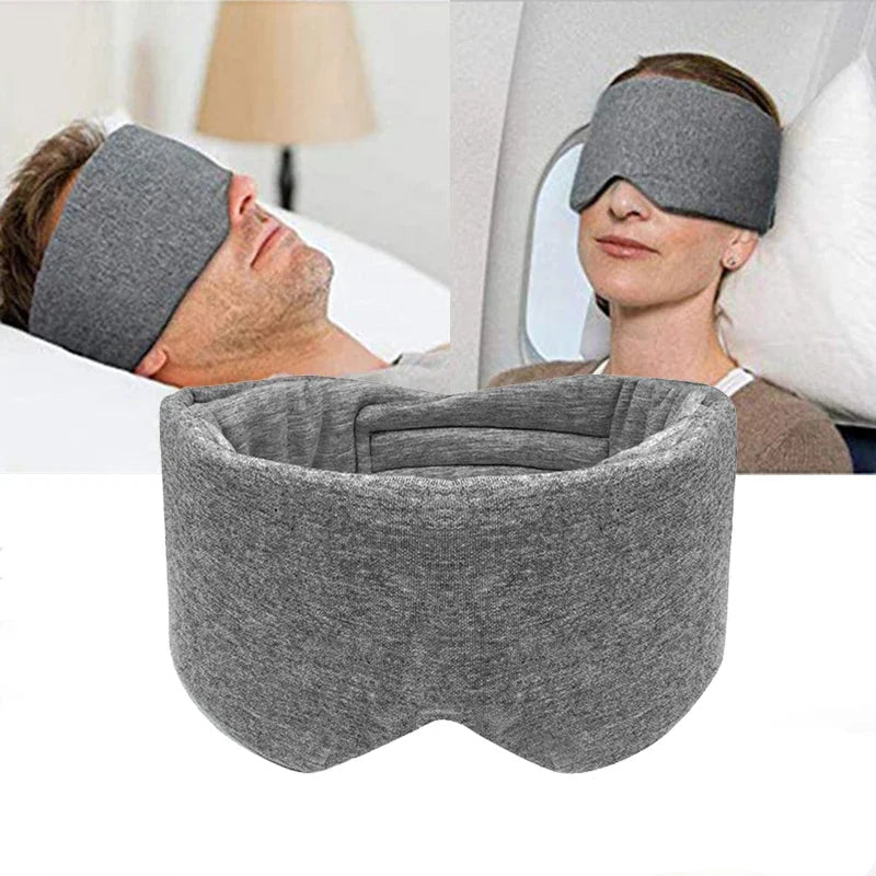 Premium Silk Sleep Mask - Soft Cotton Blend Eye Cover for Travel & Sleep