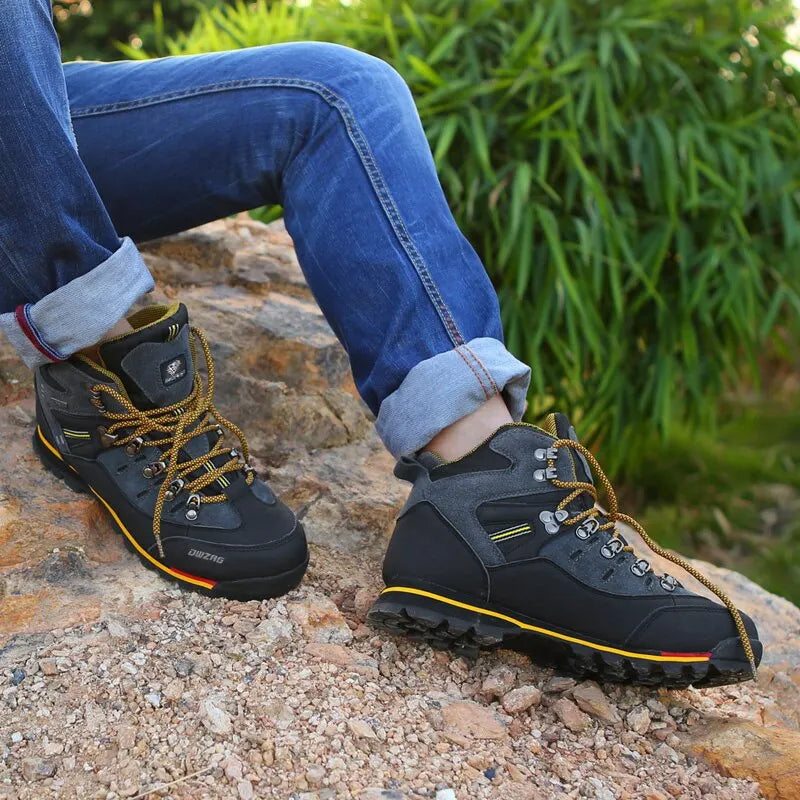 Men's Waterproof Hiking Boots - Outdoor Mountain Climbing Shoes