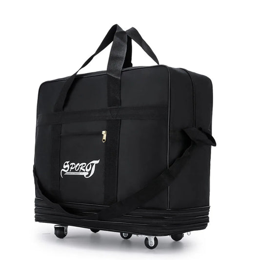 Expandable Rolling Luggage - Lightweight Foldable Trolley Suitcase