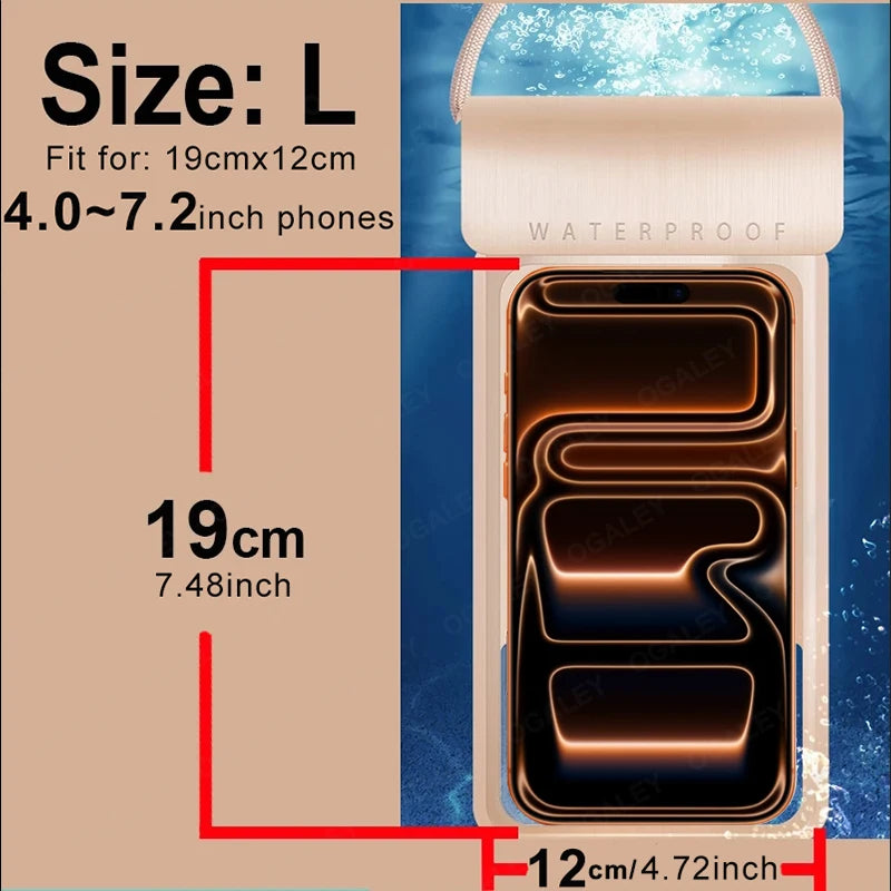 Universal Waterproof Phone Case - IPX8 Certified Underwater Dry Bag