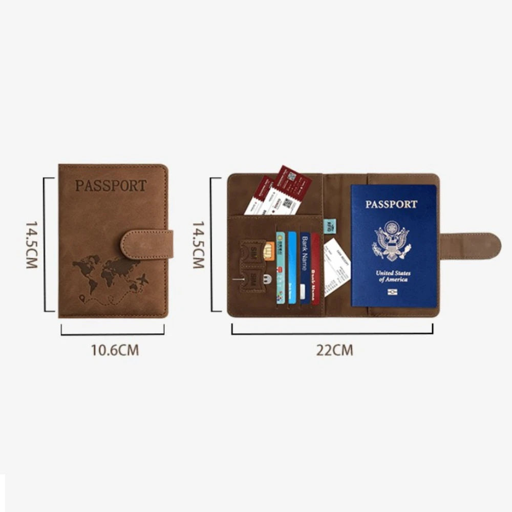 Premium Passport Holder - Travel Wallet Organizer for Women & Men