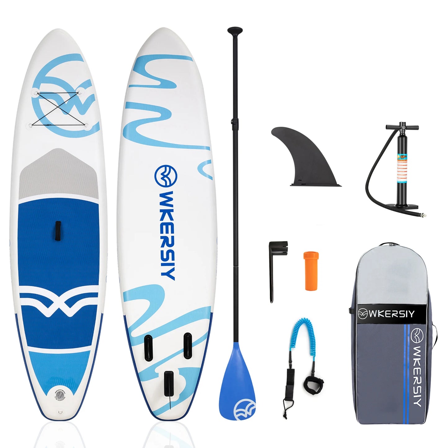 LinDo Inflatable Stand Up Paddle Board - Complete SUP Set with Paddle, Fin & Pump