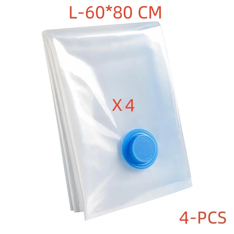 Vacuum Storage Bags with Pump - Space Saving Compression Bags for Clothes and Travel