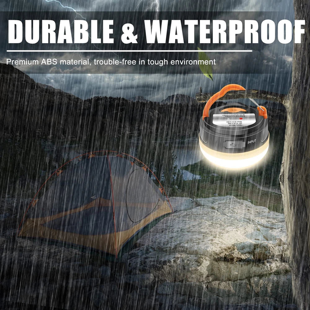 10W Rechargeable LED Camping Lantern - 1200mAh Portable Outdoor Light